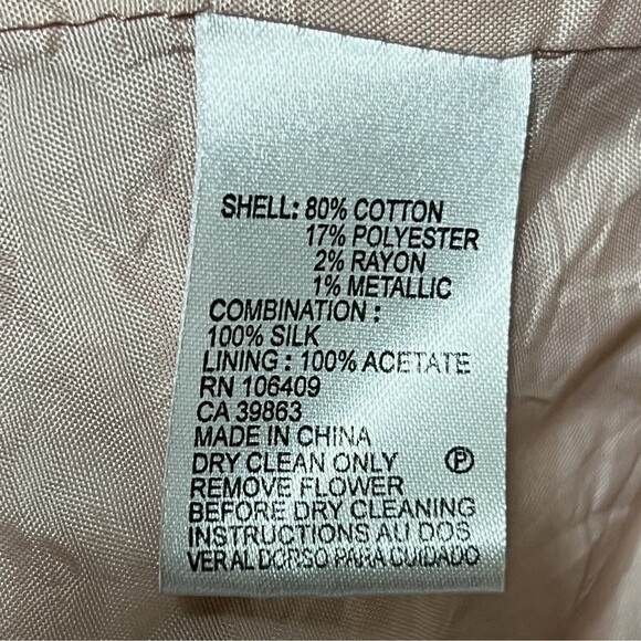 Tahari Arthur S. Levine Tweed Crop Blazer Women's 4P Pink 100% Silk Trim - Picture 12 of 17